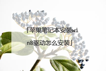 苹果笔记本安装win8驱动怎么安装
