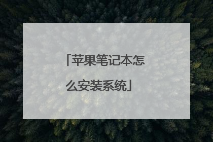 苹果笔记本怎么安装系统