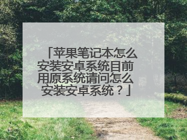 苹果笔记本怎么安装安卓系统目前用原系统请问怎么安装安卓系统?