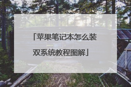苹果笔记本怎么装双系统教程图解