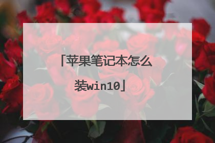 苹果笔记本怎么装win10