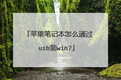 苹果笔记本怎么通过usb装win7