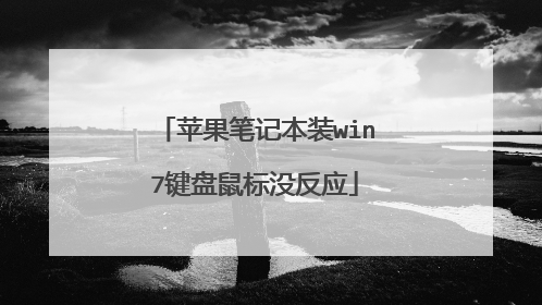 苹果笔记本装win7键盘鼠标没反应