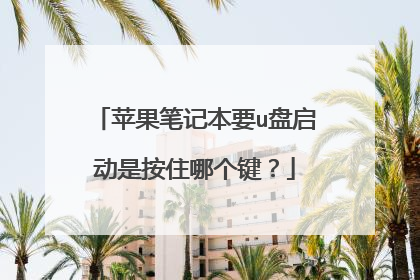 苹果笔记本要u盘启动是按住哪个键？