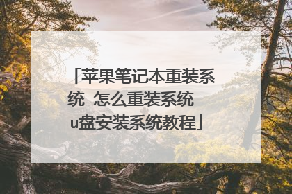 苹果笔记本重装系统 怎么重装系统 u盘安装系统教程
