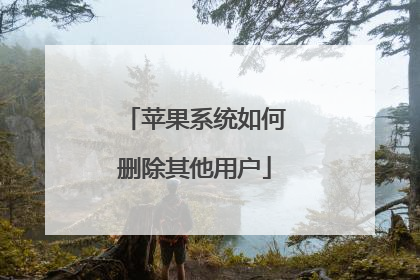 苹果系统如何删除其他用户