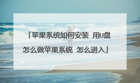 苹果系统如何安装 用U盘怎么做苹果系统 怎么进入
