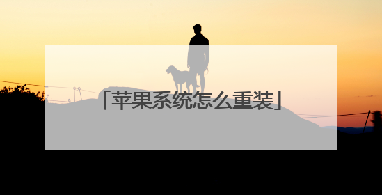 苹果系统怎么重装