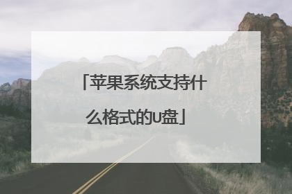 苹果系统支持什么格式的U盘