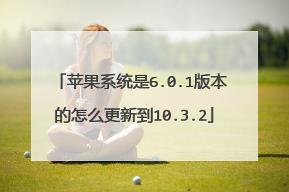 苹果系统是6.0.1版本的怎么更新到10.3.2