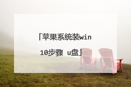 苹果系统装win10步骤 u盘