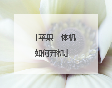 苹果一体机如何开机