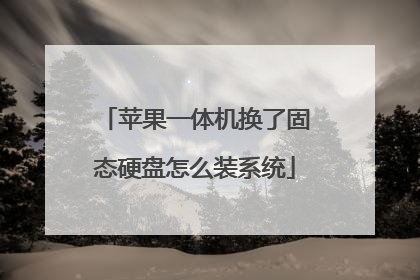 苹果一体机换了固态硬盘怎么装系统