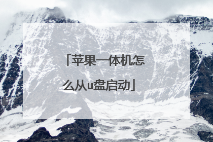 苹果一体机怎么从u盘启动