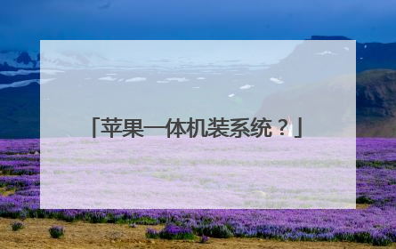 苹果一体机装系统?