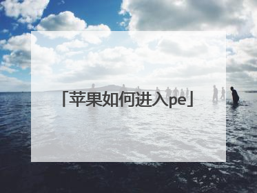 苹果如何进入pe