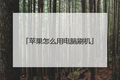 苹果怎么用电脑刷机