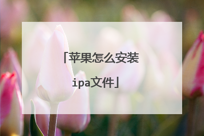 苹果怎么安装ipa文件