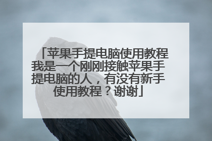 苹果手提电脑使用教程我是一个刚刚接触苹果手提电脑的人,有没有新手使用教程?谢谢