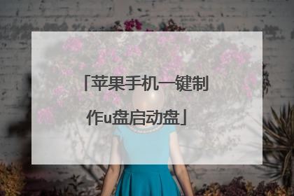 苹果手机一键制作u盘启动盘