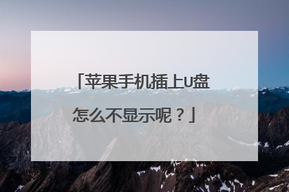 苹果手机插上U盘怎么不显示呢？