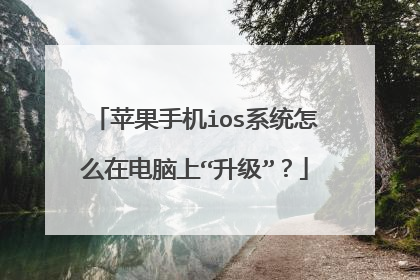苹果手机ios系统怎么在电脑上“升级”?