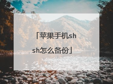 苹果手机shsh怎么备份