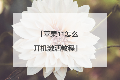 苹果11怎么开机激活教程
