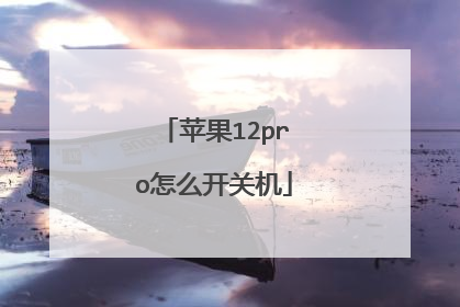 苹果12pro怎么开关机