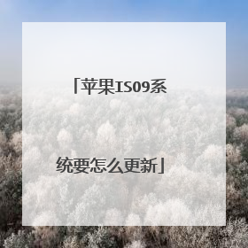 苹果ISO9系统要怎么更新