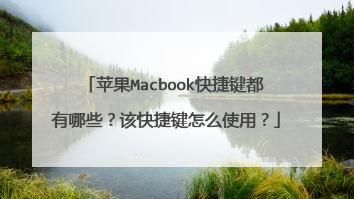 苹果Macbook快捷键都有哪些?该快捷键怎么使用?