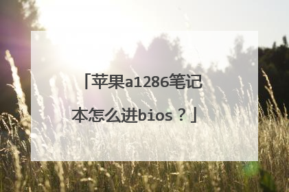 苹果a1286笔记本怎么进bios?