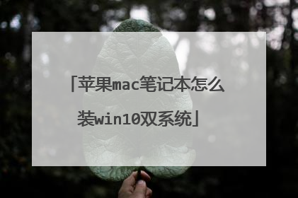 苹果mac笔记本怎么装win10双系统