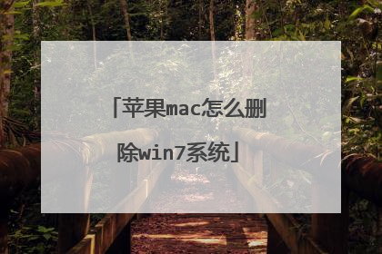 苹果mac怎么删除win7系统