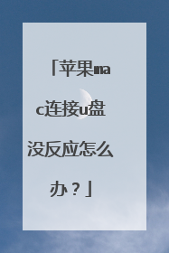 苹果mac连接u盘没反应怎么办?