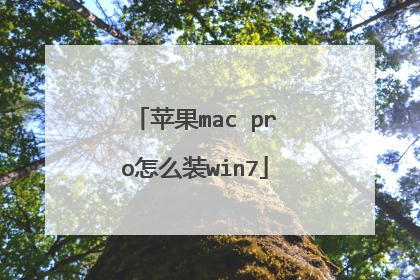 苹果mac pro怎么装win7