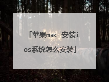 苹果mac 安装ios系统怎么安装