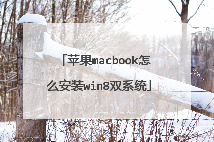 苹果macbook怎么安装win8双系统