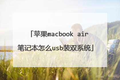 苹果macbook air笔记本怎么usb装双系统