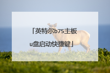 英特尔b75主板u盘启动快捷键