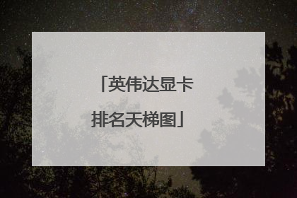英伟达显卡排名天梯图