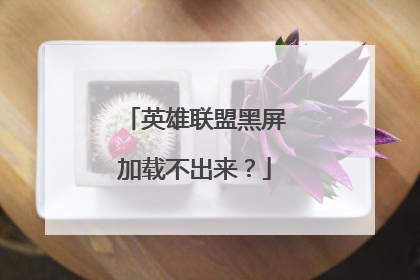 英雄联盟黑屏加载不出来?