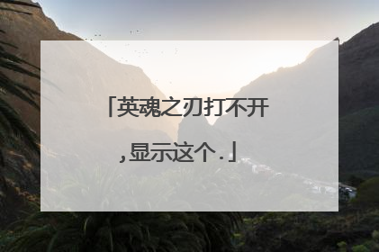 英魂之刃打不开,显示这个.