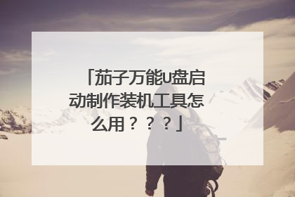 茄子万能U盘启动制作装机工具怎么用???