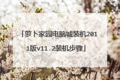 萝卜家园电脑城装机2011版v11.2装机步骤