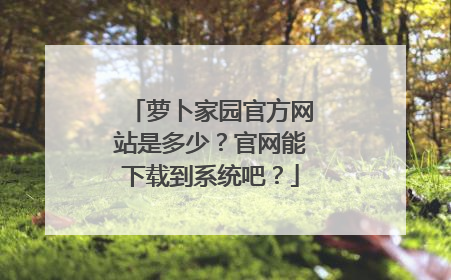 萝卜家园官方网站是多少?官网能下载到系统吧?
