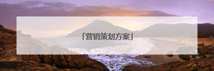 营销策划方案