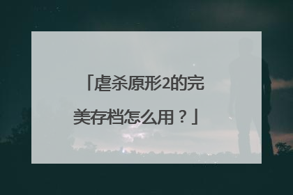 虐杀原形2的完美存档怎么用?