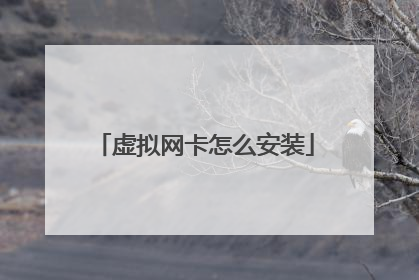 虚拟网卡怎么安装