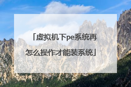 虚拟机下pe系统再怎么操作才能装系统